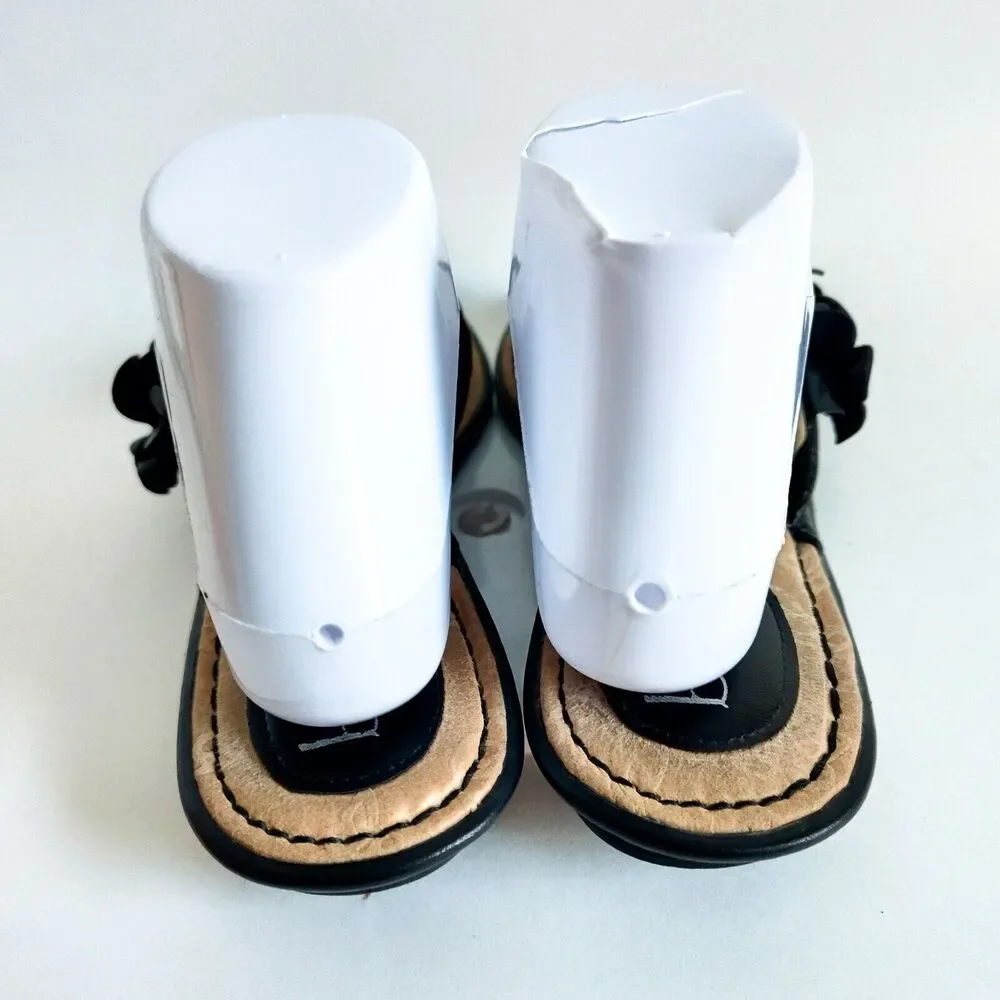 Born Black Vegan Flat Flower Thong Flip Flop Comfort Sandals Size 7 Preppy Boho‎